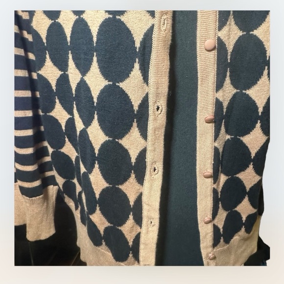 Cable and Gauge unique print cardigan XL geometric print button down academia - Picture 4 of 5